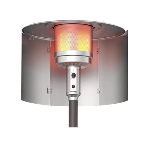 DAYnagh Windabweiser aus Aluminium, Heizungszubehör für den Außenbereich, modern, ästhetisch, für Terrassen, Party, verbesserter leichter Windschutz für Terrassen von DAYnagh