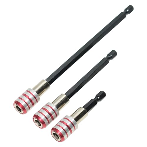 Sechskant-Bithalter-Set, magnetisch, selbstsichernde Verbindungsstange, korrosionsbeständiger Stahl für präzises Arbeiten, 3-teiliges Set, Chromstahl-Schraubendreher-Werkzeug Sechskant-Bithalter-Set, magnetisch, selbstsichernde Verbindungsstange, korrosionsbeständiger Stahl für präzises Arbeiten, 3-teiliges Set, Chromstahl-Schraubendreher-Werkzeug von DAYnagh