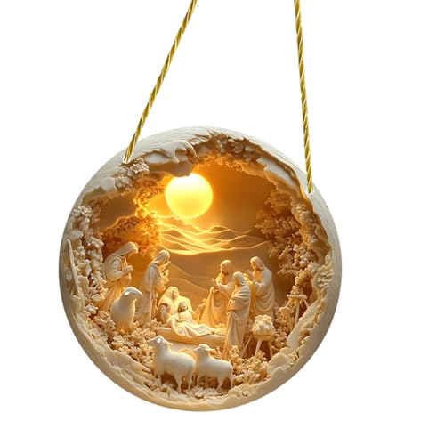 Türschild aus Acryl, Motiv: Krippe Jesus, hängende Türdekoration für Bauernhaus, religiöse Ostern, Tür, Wand, Heimdekorationen von DAYnagh