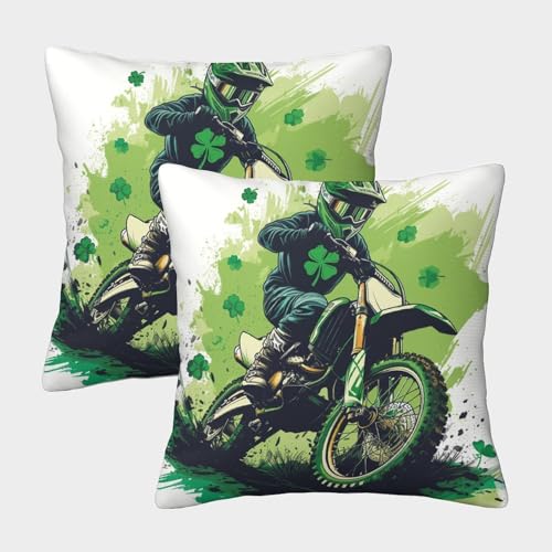 DAZBDEOCK Motorrad Kissenbezüge 2er Set Kissenhülle Kuschelkissen für Couch Sofa Schlafzimmer Wohnzimmer Zuhause 40x40cm von DAZBDEOCK