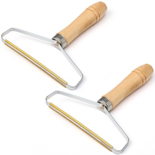 DAZISEN 2pcs Tragbarer Fusselentferner - Wiederverwendbarer Teppich Fusselentferner Doppelseitiger Fusselentferner Manueller Lint Remover Zum Entfernen von Fusseln Tierhaaren in Kleidung Sofas von DAZISEN