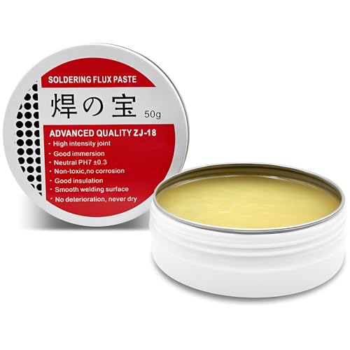DAZISEN 50g Lötpaste - Lötflussmittel-Zinnpaste, Lötdocht, Flussmittel Lötpaste Keine Saubere Formulierung, Lötflusspaste für Mechaniker, Metall, Zinn, PC-Karten, Bauelemente(Nettogewicht 50g) von DAZISEN