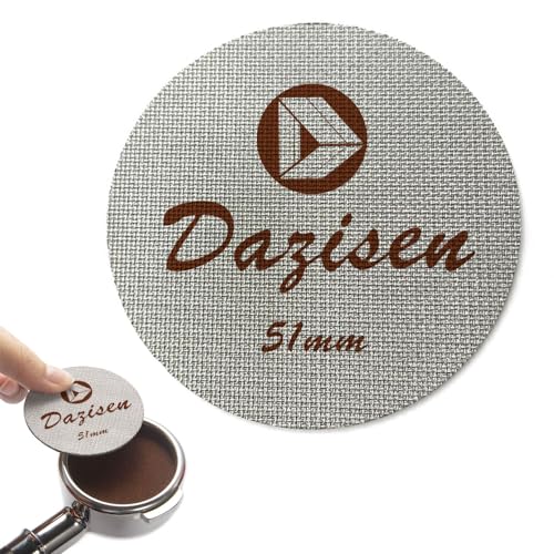 DAZISEN 51mm Puck Screen Edelstahl - Kaffeefilterplatte 1.7mm Dicke 150μm Espresso Puck Sieb Wiederverwendbar Puckfilter Espresso Sieb für Kaffee Siebträger von DAZISEN