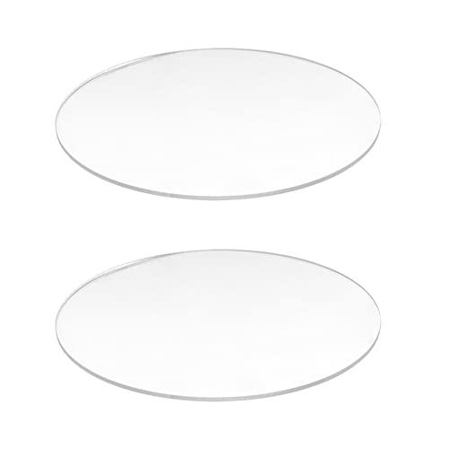 DAZLOR 2X Transparent 3mm Starker Acryl Runde Scheibe Durchmesser: 85mm von DAZLOR