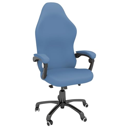 4-teilige Gaming-Stuhl-Bezüge, Stretch-Stuhlbezug mit Armlehne, Kratzfester, Dehnbarer und Wasserdichter Büro-Sitzbezug, Universell Passend für Computer-Gamer-Stühle(Blue,L) von DAZSIAZ