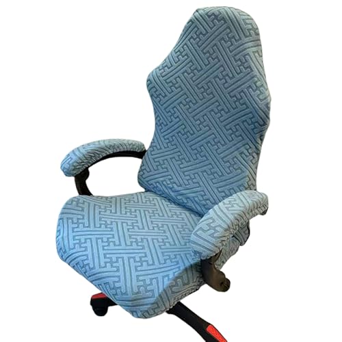 DAZSIAZ Elastischer Gaming-Stuhlbezug aus Polyester, Ergonomischer, Drehbarer Büro-Computer-Sesselbezug, Weicher, Waschbarer und Kratzfester Stuhlbezug(Blue,One Size) von DAZSIAZ