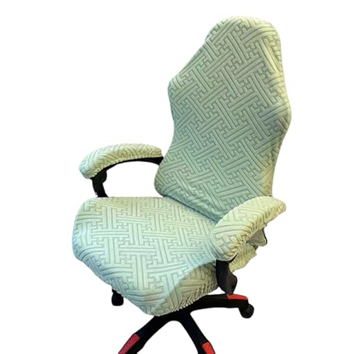 DAZSIAZ Elastischer Gaming-Stuhlbezug aus Polyester, Ergonomischer, Drehbarer Büro-Computer-Sesselbezug, Weicher, Waschbarer und Kratzfester Stuhlbezug(Light Green,One Size) von DAZSIAZ