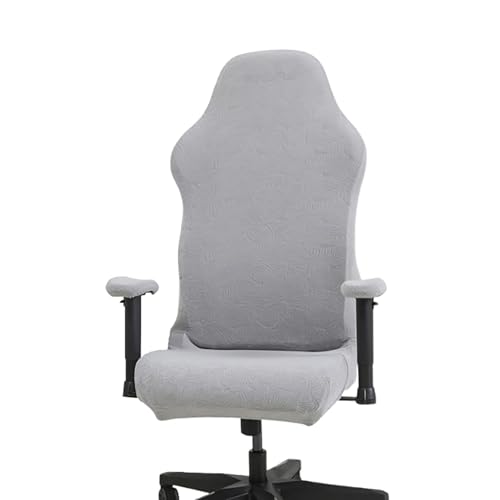 DAZSIAZ Gaming-Stuhl-Bezüge, Computerstuhl-Bezug mit Armlehnen, Universeller, Elastischer, Weicher, Waschbarer und Kratzfester Büro-Sitzschutz(Light Gray,One Size) von DAZSIAZ