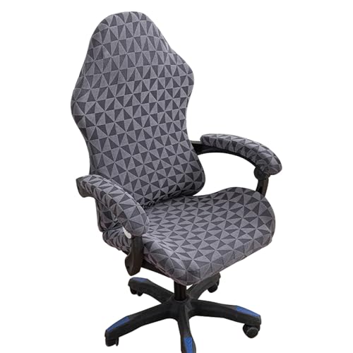 DAZSIAZ Gaming-Stuhlbezug mit Armlehne, Kratzfester, Wasserdichter, Weicher, Abnehmbarer Gaming-Sitzbezug mit Reißverschluss, Für Ergonomische Büro-Drehsessel(Gray,One Size) von DAZSIAZ