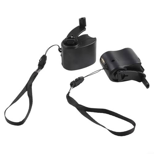 2 x manuelles Dynamo-USB-Ladegerät für mobile Geräte, leichte und tragbare Stromquelle von DAZZLEEX