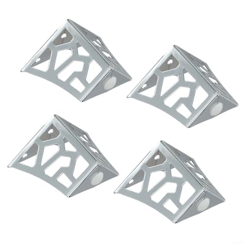 4er Set robuste Metallfüße für Sofa und Schrank, perfekte Möbelverbesserung (Silber, 80 mm) von DAZZLEEX