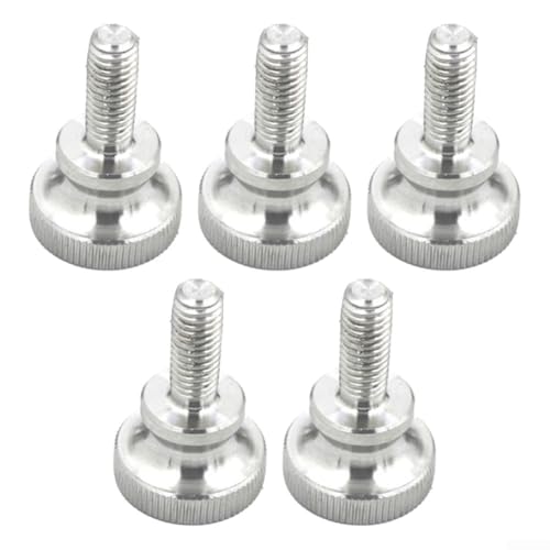 5 Stück M2 5 GB834 Edelstahl Rändelkopf Rändelschrauben zum Festziehen von Glasschlössern (M2,5x5) von DAZZLEEX