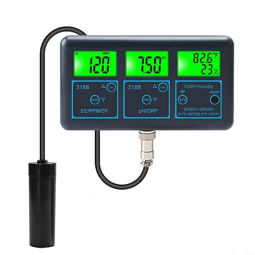 7 In1 Wasserqualität Tester, Tuya WiFi Multi-Parameter Wasser Analysator Digital PH EC,EU Plug von DAZZLEEX
