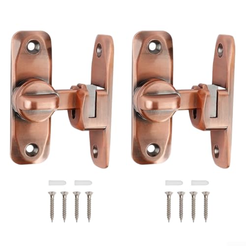 90180 Grad Sicherheits-Türriegel, perfekt für Scheunen und Schiebetüren, robuste Metallkonstruktion mit verbesserten Sicherheitsfunktionen (2 Antikrot) von DAZZLEEX