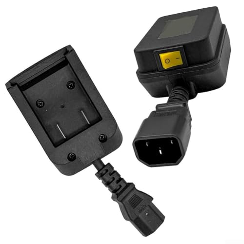 Batterie-Adapter-Stecker mit Schalter für BL1830 BL1860 und Dayi 2106 Batterien, unterstützt LED-Licht-Stromsteuerungsfunktionen (für BL1840-Stecker) von DAZZLEEX