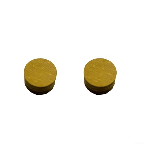 Billard Queue Spitzen 2er Set mit 6 Schichten Leder perfekt für American Pool Queue (Gelb) von DAZZLEEX