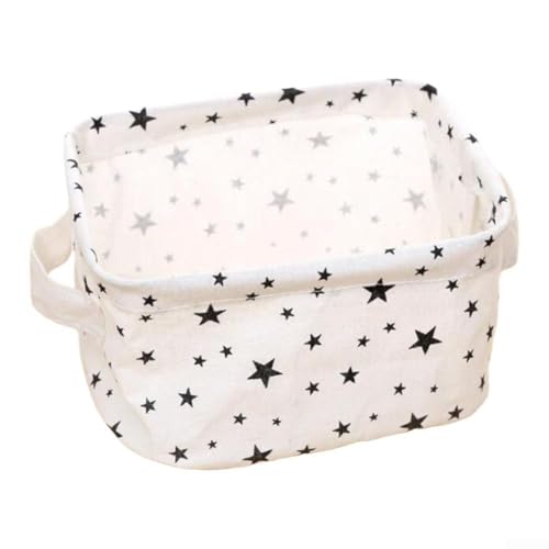 CFor anvFor as StorFor age BFor asket Tote with HFor andles for Desktop, DurFor able FFor abric OrgFor Anizer for Office Supplies, Living Room Items, For and PlFor ayroom (fünfzackiger Stern) von DAZZLEEX