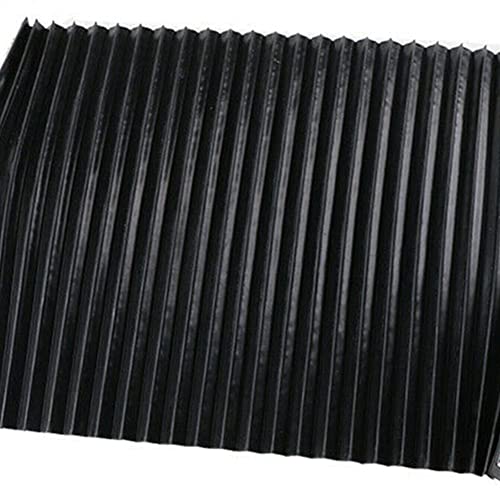 CNC-Maschinenschutz, Staubtuch, Fräsmaschine, flexibel, schützend, flach, Akkordeon-Faltenbalg-Abdeckung, Werkzeug, Schwarz (200 mm) von DAZZLEEX