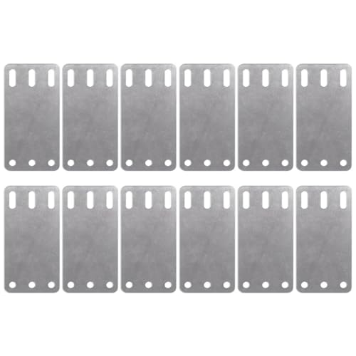 Cargo Control System Rückplatte für E-Schienen und X-Schienen mit Installations-Hardware, rostbeständige Metallkonstruktion, 12 Stück, Silber Cargo Control System Rückplatte für E-Schienen und X-Schienen mit Installations-Hardware, rostbeständige Metallkonstruktion, 12 Stück, Silber von DAZZLEEX