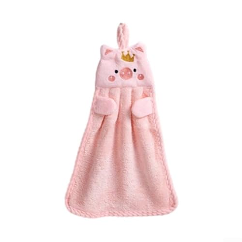 Charming Pig Design Handtuch mit Aufhängefunktion für eine lustige Note in jedem Badezimmer (rosa) von DAZZLEEX