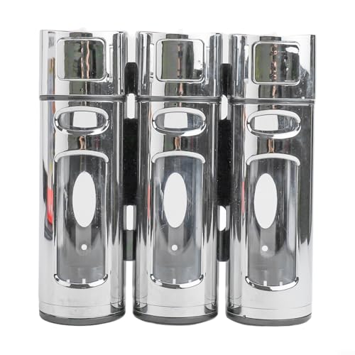 DAZZLEEX 3-in-1-Seifenspender zur Wandmontage, 400 ml, für Badezimmer, Duschgel, Shampoo-Spender für Hotel, Zuhause (galvanisiert) von DAZZLEEX