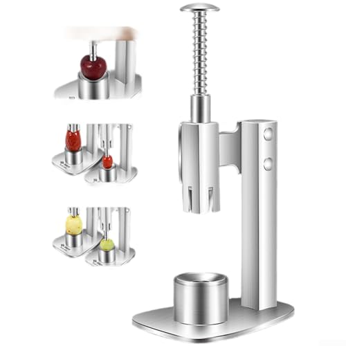 DAZZLEEX 304 Edelstahl Obstentkerner und Entkerner Werkzeug mit One-Press Federmechanismus, Anti-Rutsch-Basis und Hohlringschliff zum Entfernen von Dattel- und Olivensteinen von DAZZLEEX