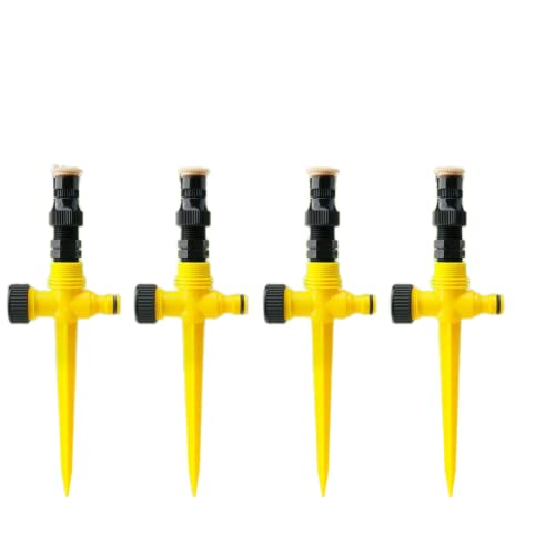 DAZZLEEX 4 Stück Gartenbewässerungsregner Dachkühlung Sprinkler Automatischer Regner Sprinkler 360° Drehung DN15 von DAZZLEEX