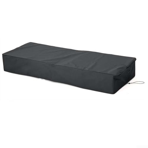 DAZZLEEX 420D Oxford Stoff Outdoor Recliner Cover Wasserdicht Terrasse Chaiselongue Möbel Schutz mit elastischem Saum Kordelzug 211 x 76 x 30 cm (Schwarz) von DAZZLEEX