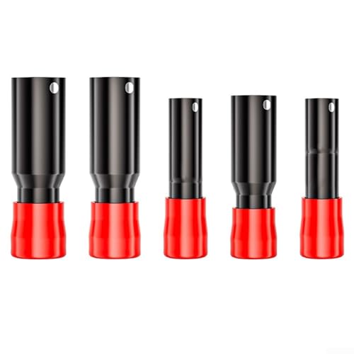 DAZZLEEX 5-teiliges Steckschlüssel-Set, Dehnschraube für große Explosionsschrauben, 10 mm, 12 mm, 14 mm, 16 mm, 18 mm, Stecknuss mit Schutzabdeckung für Radmuttern, Reifenersatz, Handwerkzeug von DAZZLEEX