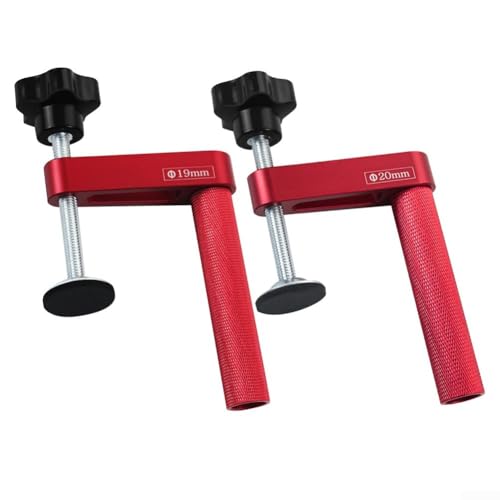 DAZZLEEX Aluminium-Halteklemme, Holzbearbeitung, Bankstopper, Schnellspanner, Tischlerwerkzeug für Tischplatte, 19/20 mm, max. Klemmung 80 mm (20 mm) von DAZZLEEX