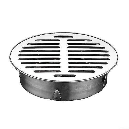 DAZZLEEX Bodenablauf Edelstahl Rund Badezimmer Duschabtropfgestell mit großem Durchmesser Große Hubraum Bodenablauf (150 mm) von DAZZLEEX