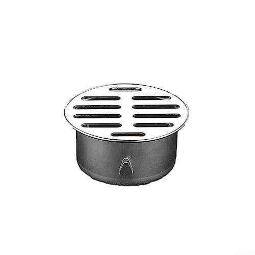 DAZZLEEX Bodenablauf Edelstahl Rund Badezimmer Duschabtropfgestell mit großem Durchmesser Große Hubraum Bodenablauf (75 mm) von DAZZLEEX