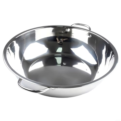 DAZZLEEX Edelstahl Hot Pot, Hot Pot Herd, Metall Induktionsherd Topf Shabu Topf Antihaft-Kochtopf Küchengeschirr (40 cm) von DAZZLEEX