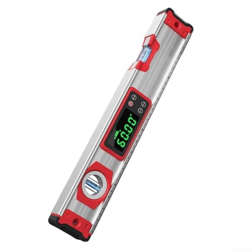 DAZZLEEX Elektronisches digitales Wasserwaagenlineal mit LCD-Display, Hintergrundbeleuchtung, 0,05 ° Genauigkeit, Winkelmesser, Neigungsmesser (400 mm) von DAZZLEEX