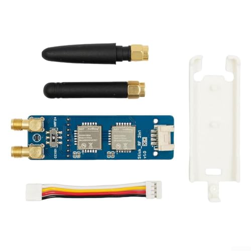 DAZZLEEX Für M5Stack StickC Plus 2-in-1 RF-Modul CC1101 NRF24 IoT-Entwicklungsplatine mit Antennen und Grove-Kabel für drahtlose Kommunikationsprojekte (mit Schale) von DAZZLEEX