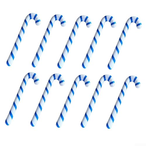 DAZZLEEX Gaint Zuckerstangen, Weihnachtsdekoration, aufblasbare Weihnachtsstäbe für Zuhause, drinnen und draußen, Weihnachtsdekoration, Blau, 10 Stück von DAZZLEEX