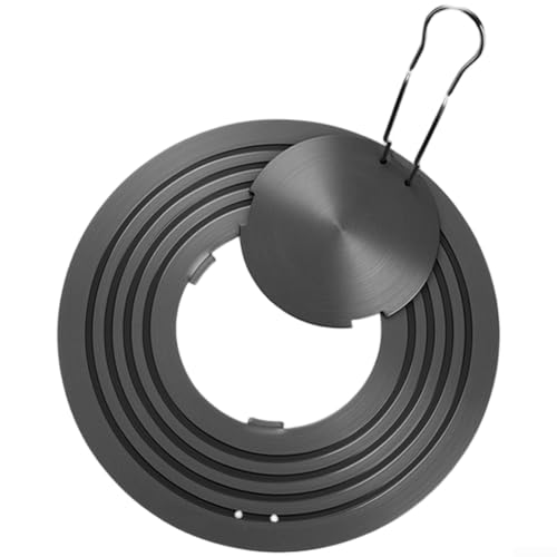 DAZZLEEX Gasherd Wärme Diffusor Platte, Aluminiumlegierung Pfannenschutz für gleichmäßiges Erhitzen und Kochen, rutschfeste 20 cm Auftauunterlage für Töpfe, Pfannen, Glas-Kochgeschirr (A) von DAZZLEEX