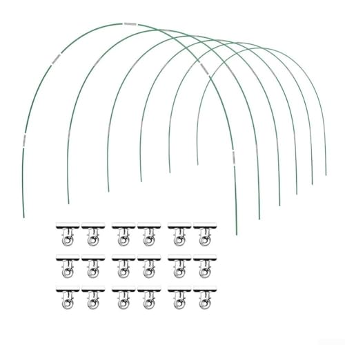 DAZZLEEX Gewächshausreifen, flexible Pflanzenstütze, Garten-Stoffrahmen, gebogener Rahmen, Design für Hochbeete für schwere Abdeckungen und Schneelastfestigkeit (36 Stück) von DAZZLEEX