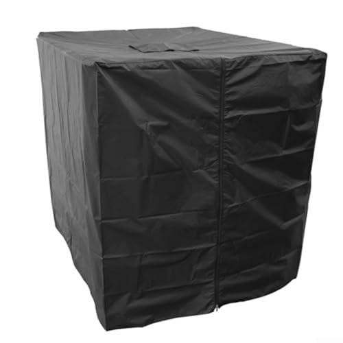 DAZZLEEX IBC Tankabdeckung Wassertank Eimer Abdeckung 210D Stoff Wasserbehälter Schutz mit seitlichem Reißverschluss Tür für 300L 600L Regenspeicher (300L 81 x 61 x 100 cm) von DAZZLEEX