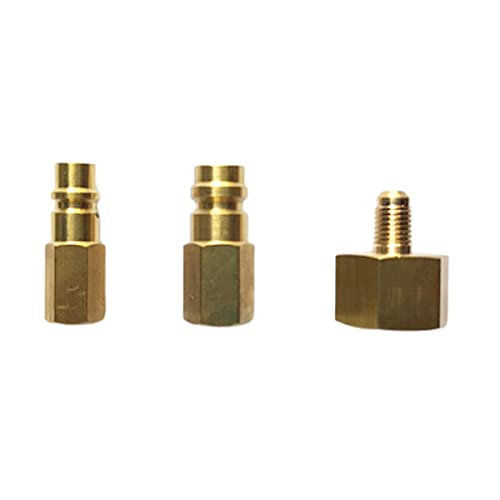 DAZZLEEX Kältemittel-Adapter-Set für R134A 1/4" SAE-Gewinde W21,8 auf 1/4'' SAE für Kfz-Klimaanlage von DAZZLEEX