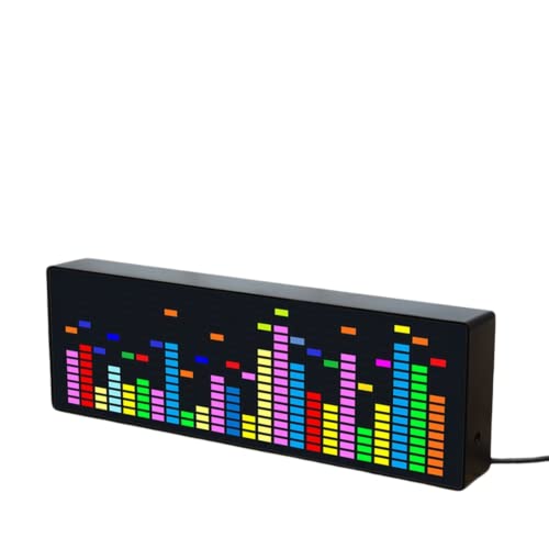 DAZZLEEX LED-Musik-Audio-Spektrumanzeige, VU-Messgerät, VFD, Audio-Atmosphäre, Uhr, Farbmischung, Sprachsteuerung von DAZZLEEX