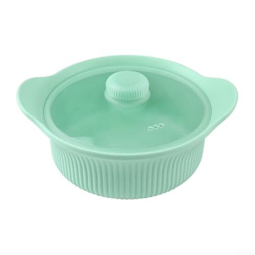 DAZZLEEX Mikrowellen- und Luftfritteusen-kompatibler Silikon-Dampftopf mit Deckel, schließt Nährstoffe und Aromen ein für schnelle und gesunde Zubereitung von Mahlzeiten (grüner großer Kessel) von DAZZLEEX