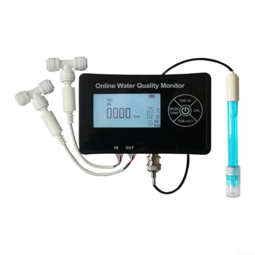 DAZZLEEX Multi-Parameter Online-Wasserqualitäts-Analysator, digitaler pH-Temperatur-Monitor für Schwimmbad-Labor (B) von DAZZLEEX