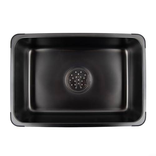 DAZZLEEX Outdoor-Spüle Edelstahl Camping Spüle Waschbecken mit einzigartiger Bodenablaufabdeckung für IGT modulare Campingtische PE-Eimer Outdoor-Geschirr von DAZZLEEX