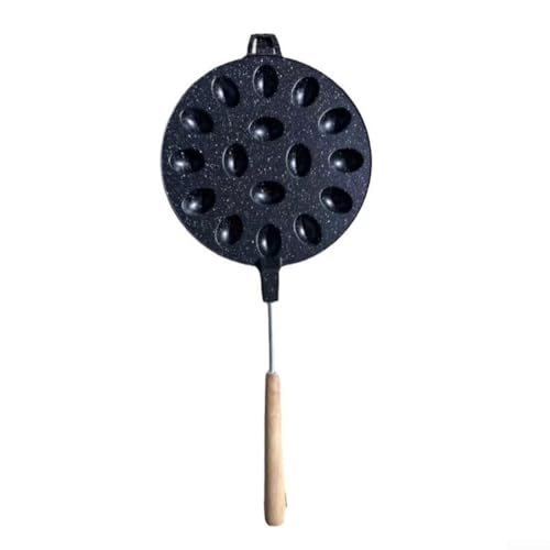 DAZZLEEX Ovale Eier-Waffelform mit 12 Löchern, silber/schwarz, Seifenblasen-Waffelmacher, Backzubehör mit praktischer Handhabung für das Backen zu Hause, 41 x 16 x 1 cm (schwarz) von DAZZLEEX