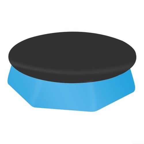 DAZZLEEX Runde Schwimmbadabdeckung mit Abflusslöchern, integriertem Spannseil für runde aufblasbare Ringpools (244 cm) von DAZZLEEX
