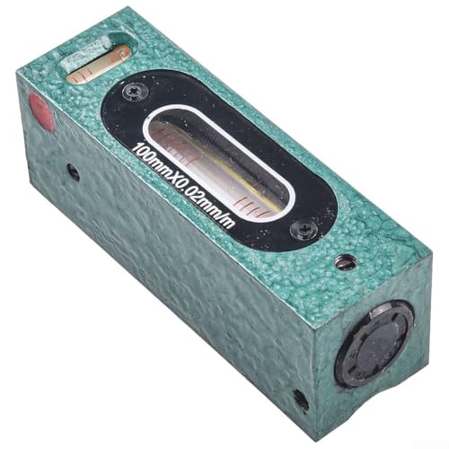 DAZZLEEX Strip-Wasserwaage, robuste Stahl-Luftblasen-Ampullen mit V-Nut-Basis, stabiler Aufbewahrungskoffer aus Holz, industrielles Messwerkzeug von DAZZLEEX