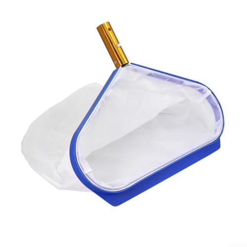 DAZZLEEX Tiefes Netz-Schwimmbadnetz mit Aluminiumgriff, Laubkescher, Reinigungswerkzeug zur Entfernung von oberirdischem Pool (blau) von DAZZLEEX