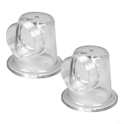 DAZZLEEX Transparenter Einsatz-Vorfilterdeckel, für SPS-50 Umwälzpumpen-Pool-System, Durchmesser unten 85 mm (2 Stück) von DAZZLEEX