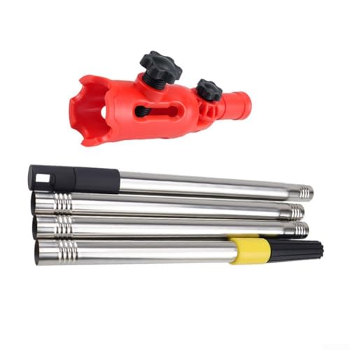 DAZZLEEX Verstellbare Multi-Winkel-Pinsel-Verlängerungsstange, 1,2 m, mit 4 abnehmbaren Abschnitten zum Malen von hohen Decken und Ecken, kompatibel mit Pinselrollen von DAZZLEEX